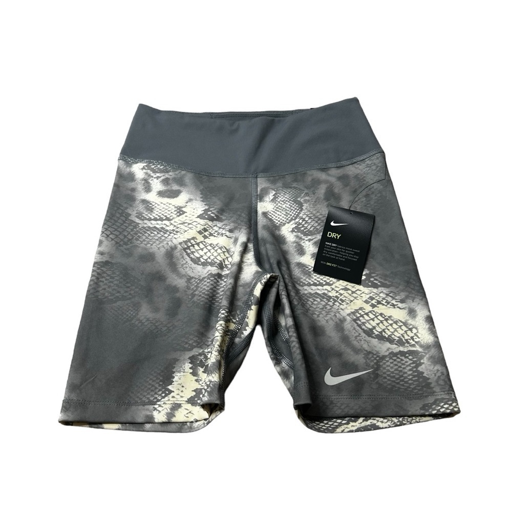 Nike Women's One Dri-Fit Training Performance Tight Fit Shorts Snake Gray Small - Picture 5 of 12